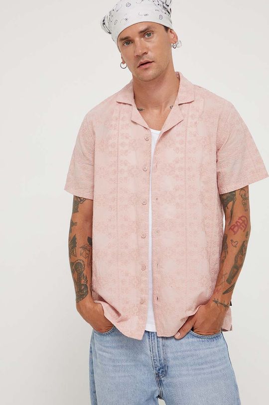 Хлопчатобумажную рубашку Hollister Co., розовый