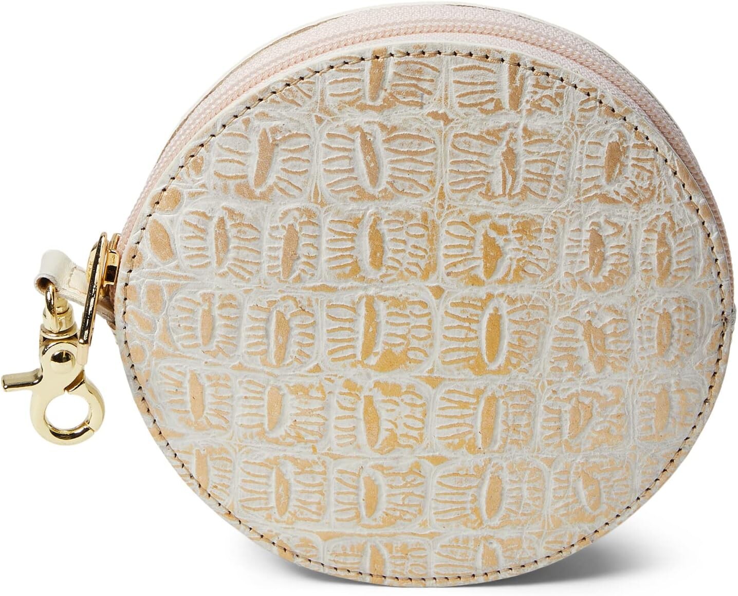 

Кошелек Anuschka Round Coin Purse 1175, цвет Croco Embossed Cream Gold