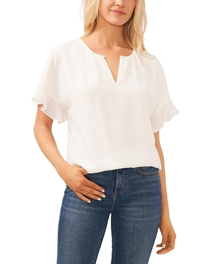 

Блуза CeCe Drop Shoulder Wide Neck, цвет New Ivory