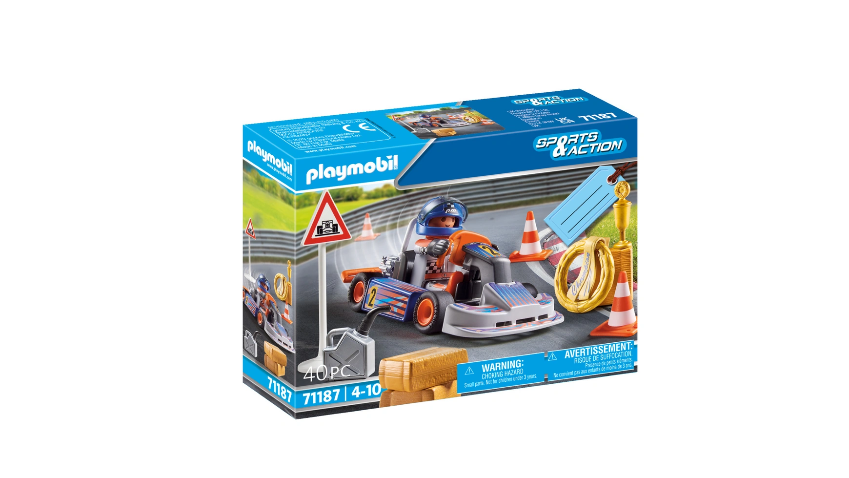 Спорт и экшн гоночный карт Playmobil набор подарочный подарок для дочки