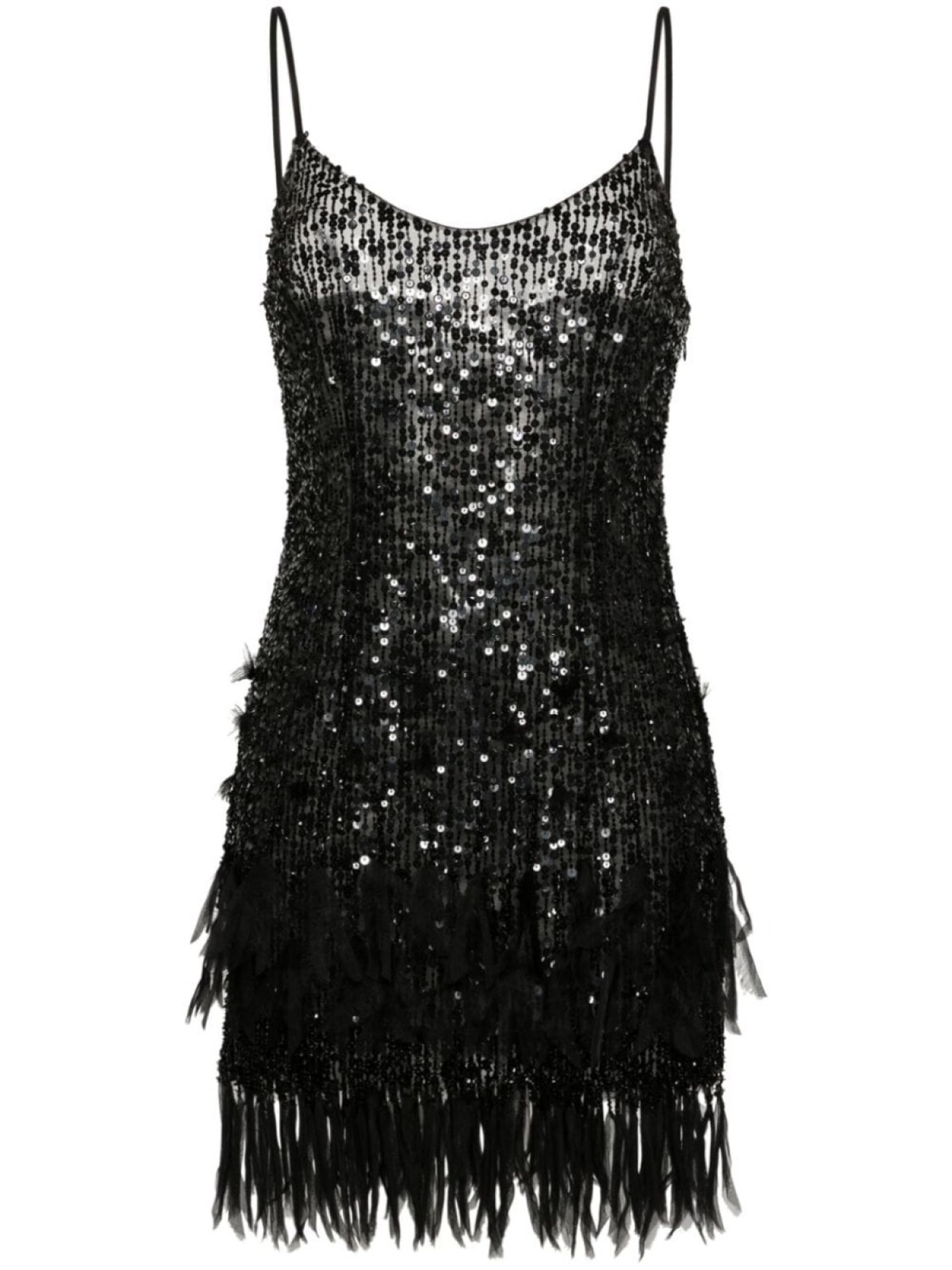 

Elisabetta Franchi платье мини с пайетками, черный
