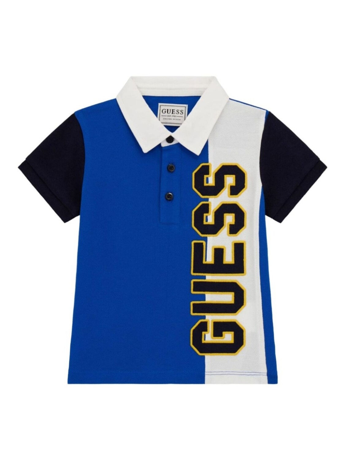 

Guess kids рубашка поло с логотипом, синий