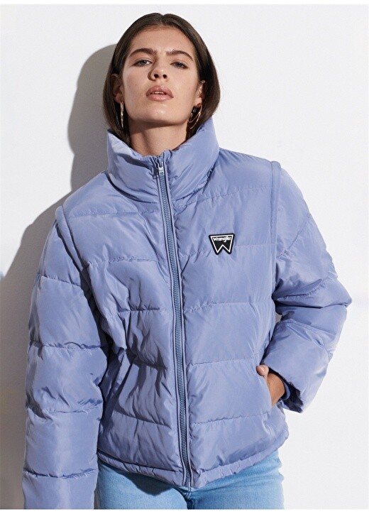 

Сиреневый женский пуховик стандартного кроя со съемными рукавами Wrangler