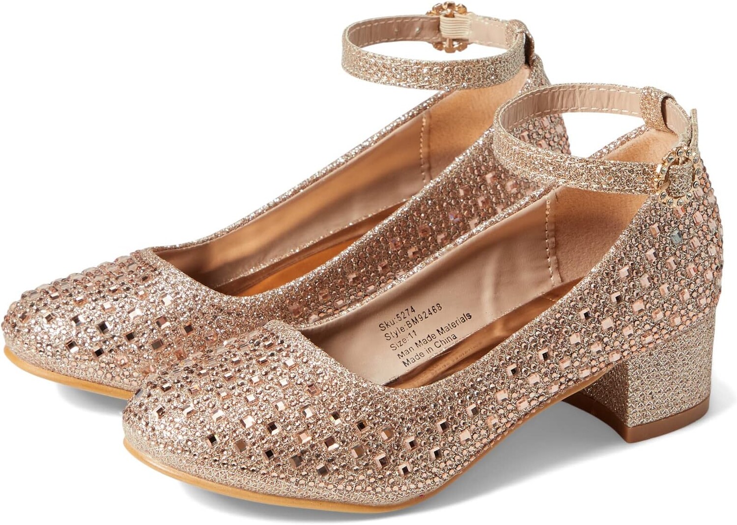 

Туфли Olivia Low Heel Pump Badgley Mischka, цвет Rose Gold