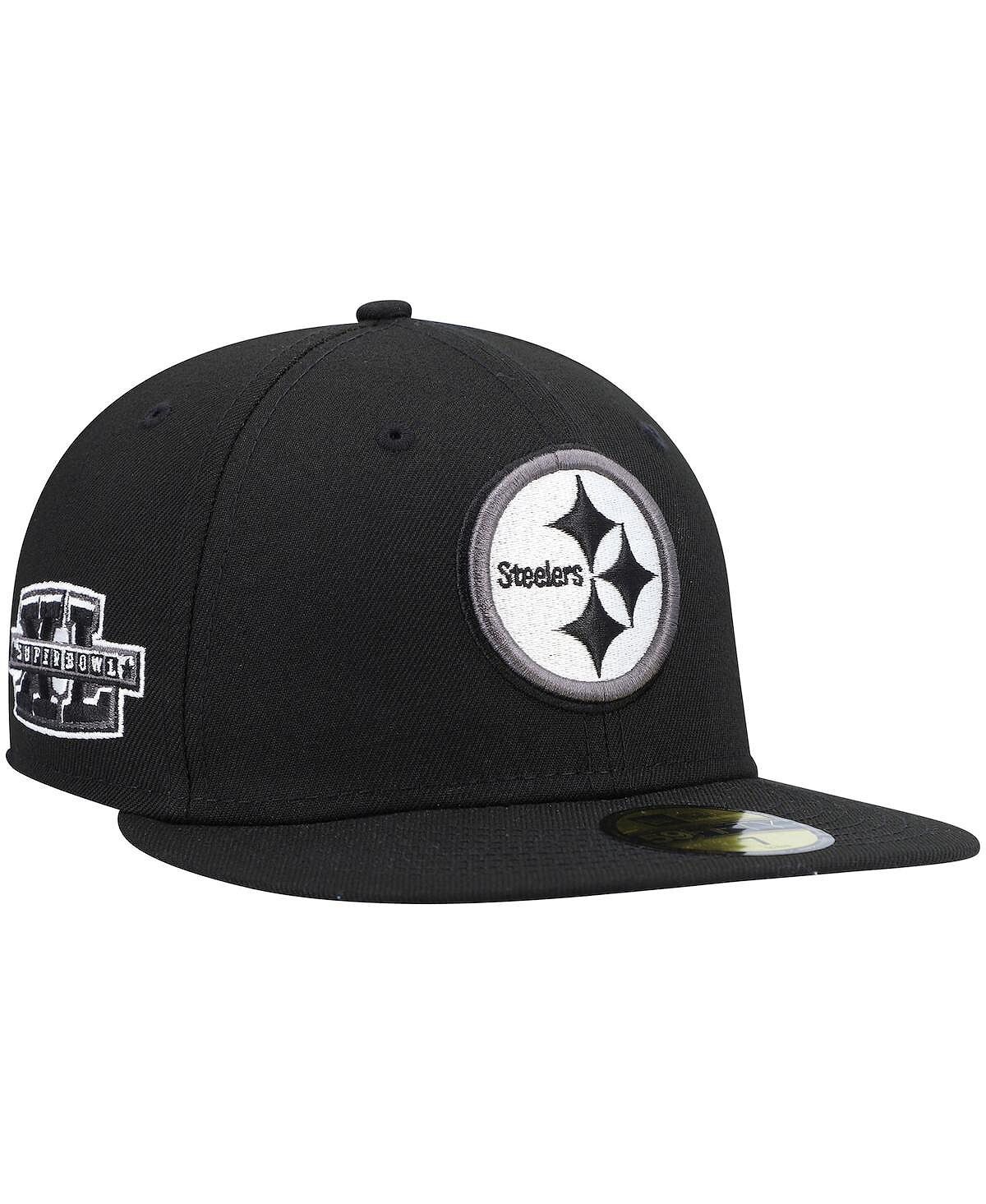

Мужская черная приталенная шляпа Pittsburgh Steelers Super Bowl 59FIFTY New Era