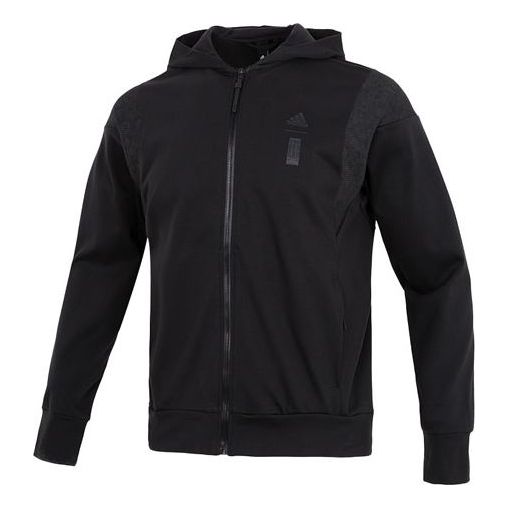 Куртка Men's adidas WJ PREM KN JKT Athleisure Casual Sports Hooded Solid Color Jacket Black, черный