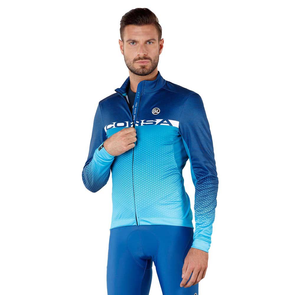 Джерси с длинным рукавом Bicycle Line Fiandre S2, синий джерси без рукавов bicycle line aero s2 синий