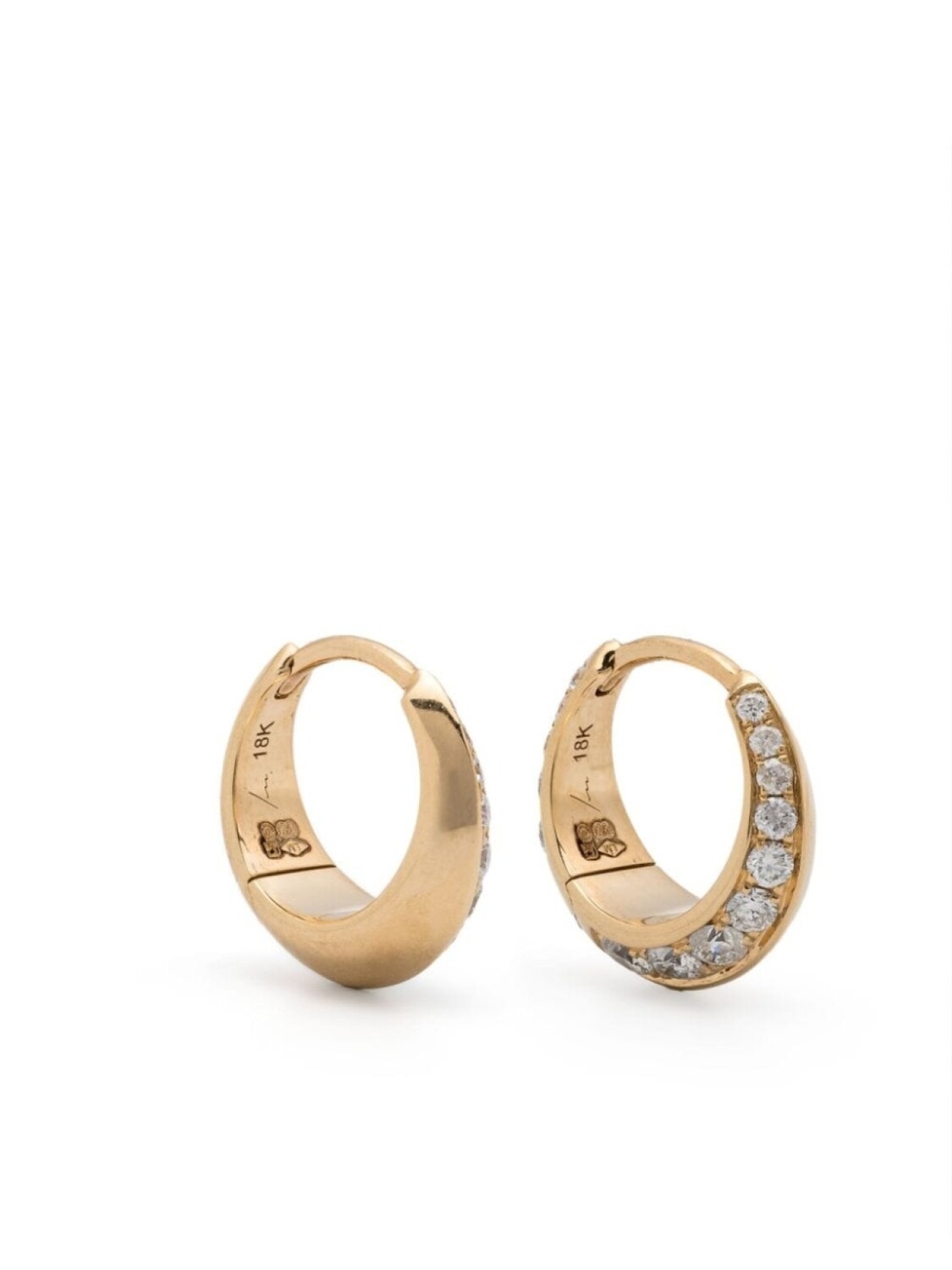 

Серьги-обнимашки Crescent Huggie из 18-каратного желтого золота Lizzie Mandler Fine Jewelry, золотой