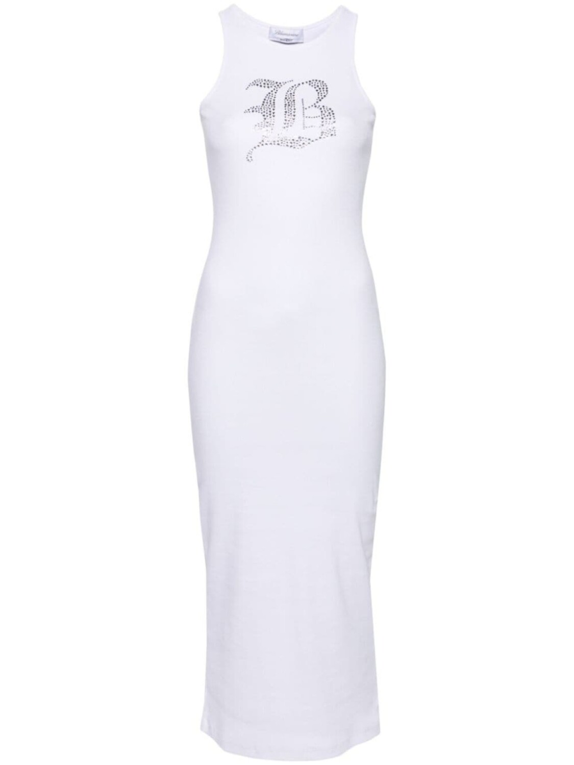 

Blumarine платье макси со стразами, белый