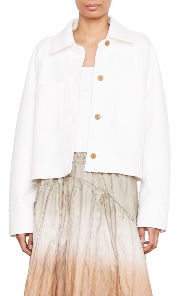 

Укороченная трикотажная куртка из смесового хлопка VINCE