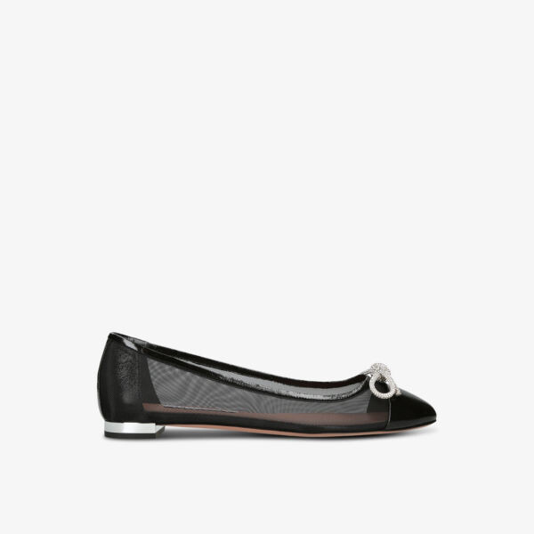 

Туфли parisina из сетки, украшенной кристаллами, и кожаные туфли Aquazzura, черный