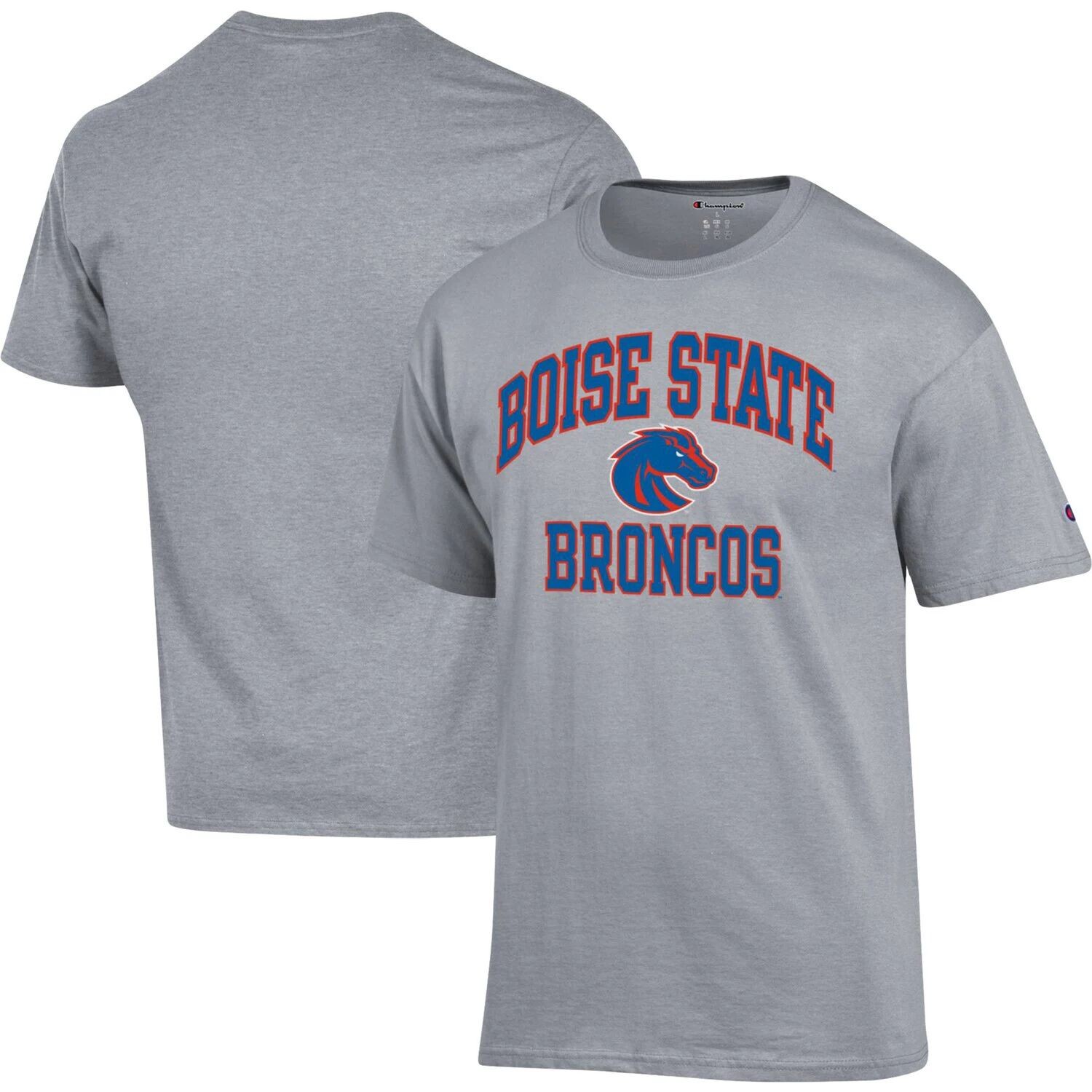 

Мужская футболка Champion Heather Grey Boise State Broncos High Motor