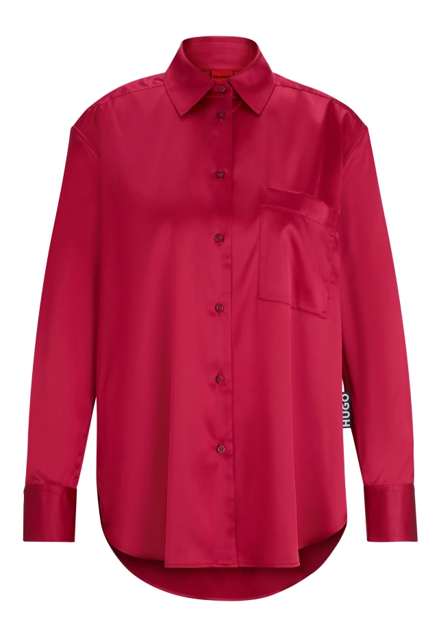 

Деловая блузка elodina oversize кроя Hugo, розовый