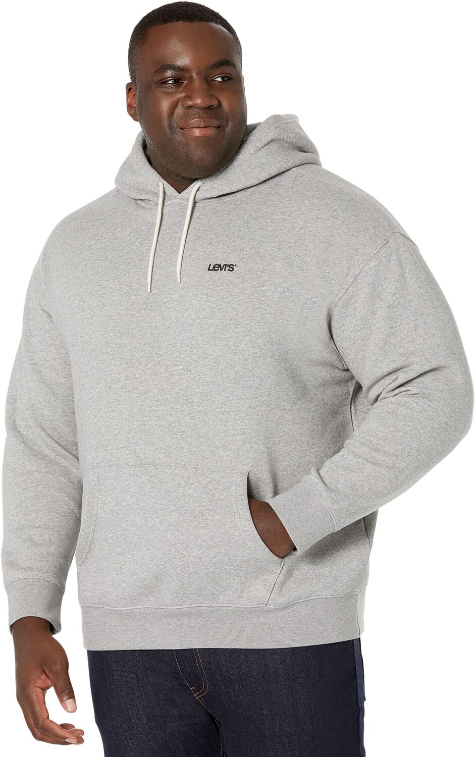

Сезонная толстовка с капюшоном Big & Tall Levi's, цвет Mid Tone Grey Heather