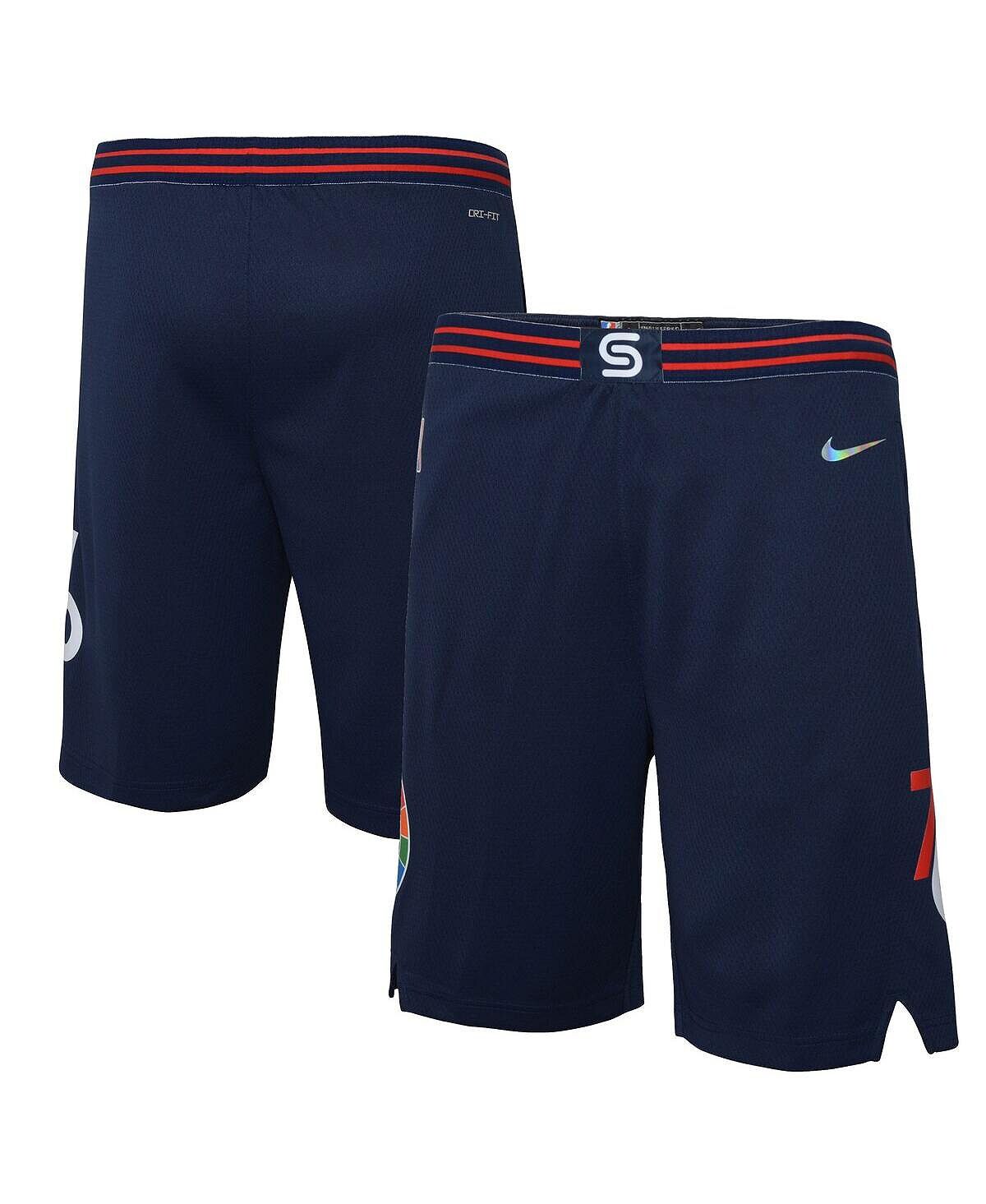 

Шорты Big Boys Navy Philadelphia 76ers 2021/22 City Edition Courtside Swingman Nike