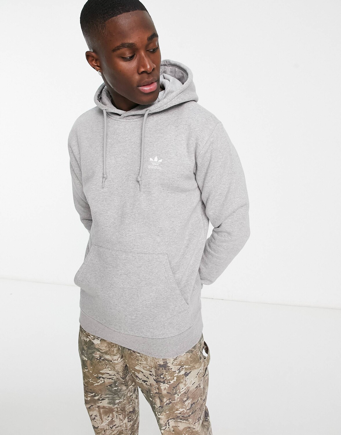 

Худи серого цвета с трилистником adidas Originals, Серый
