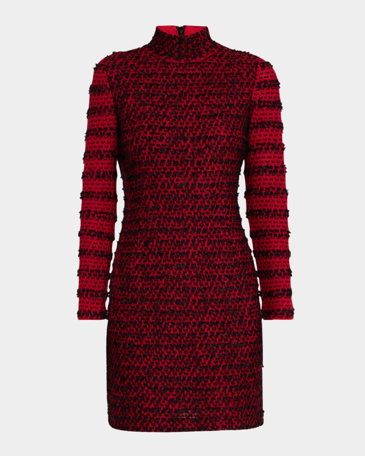 

Двухцветное вязаное мини-платье с ресницами Misook, цвет Rouge/Black