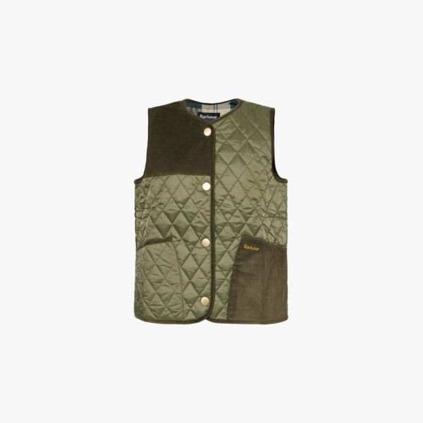 

Стеганый тканый жилет с логотипом Healy Barbour, зеленый