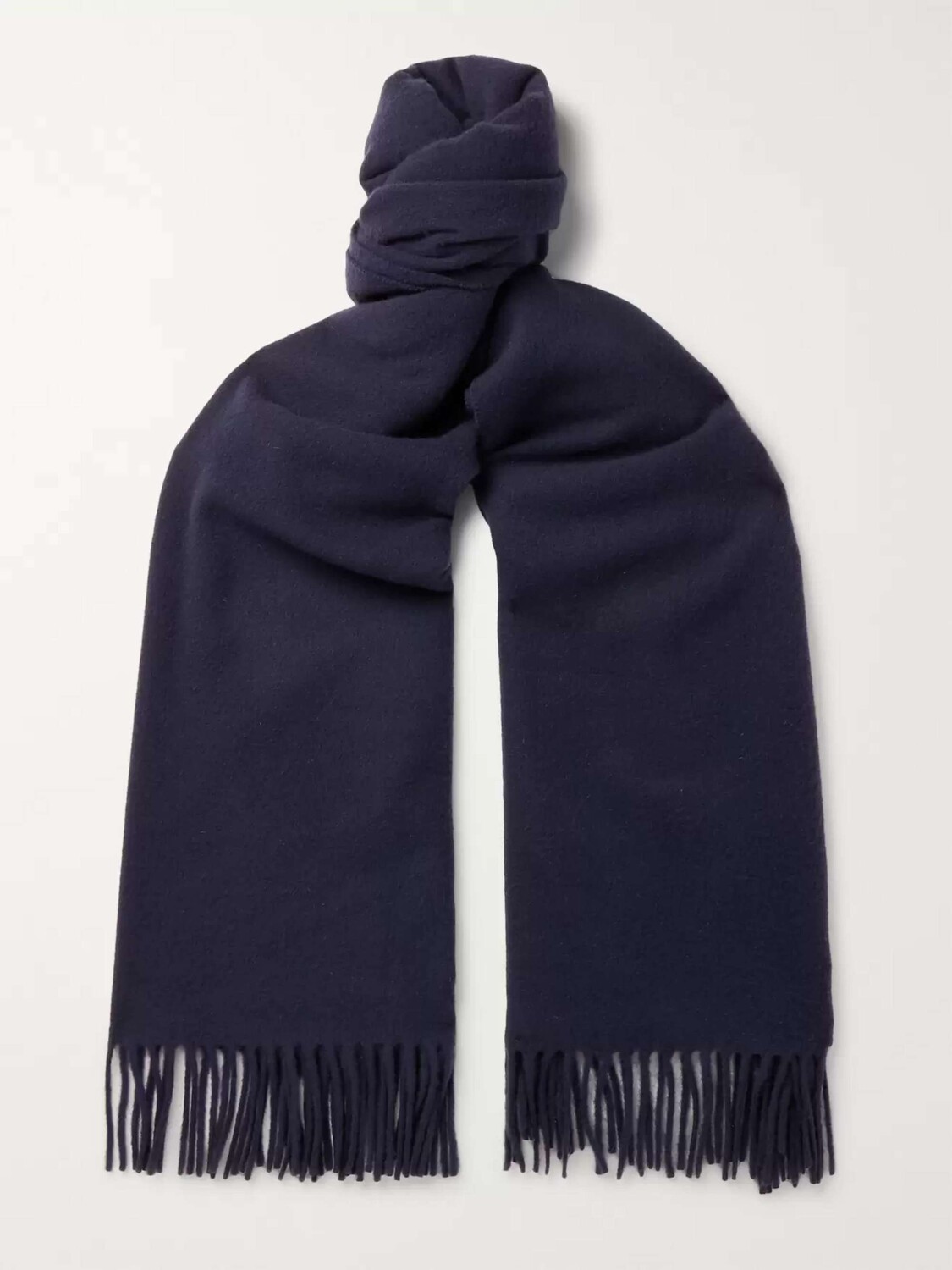 

Шерстяной шарф с бахромой ACNE STUDIOS, нави