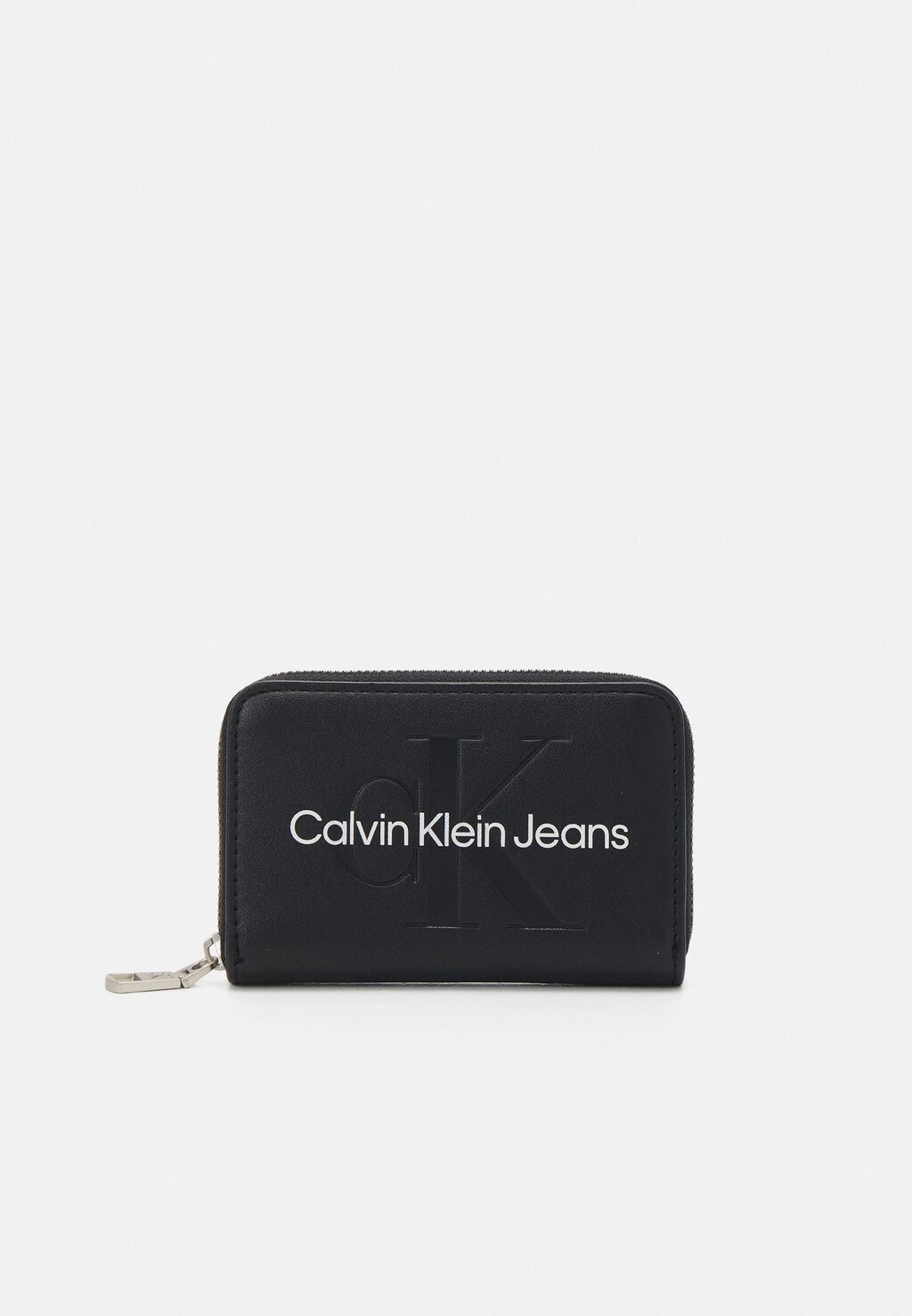 

Кошелек Sculpted Med Zip Around Mono Calvin Klein, модный черный