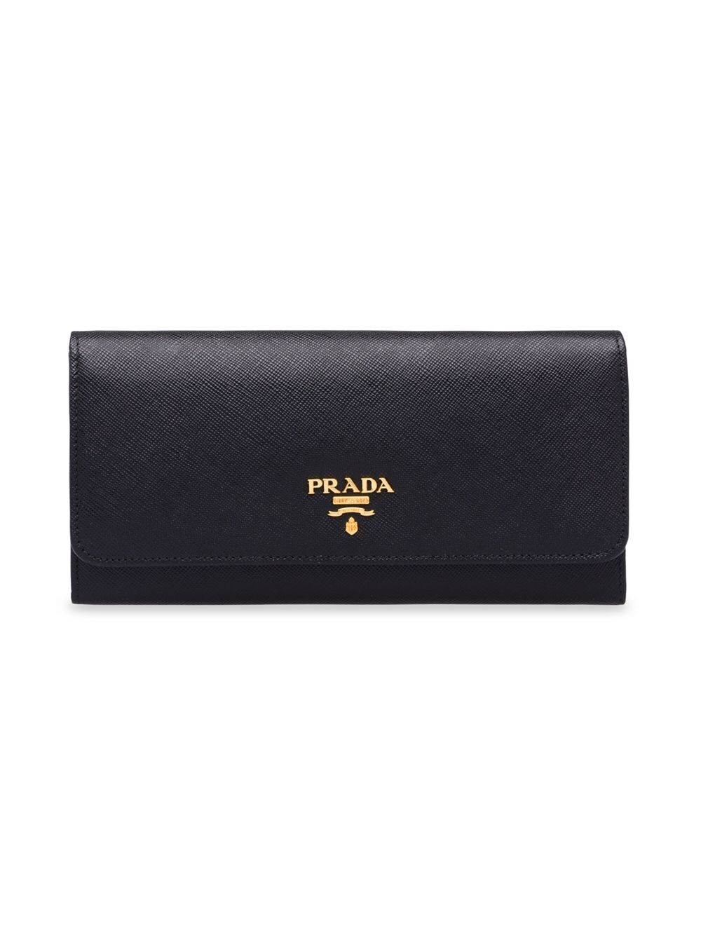 

Большой кошелек из сафьяновой кожи Prada, черный