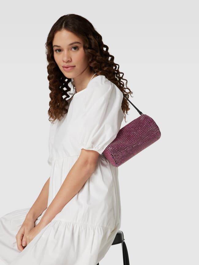 

Клатч с отделкой декоративным камнем, модель "Луиза" Juicy Couture, розовый