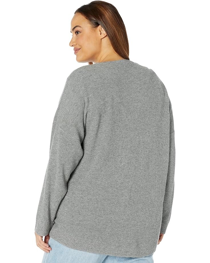 

Свитер Madewell Plus Asherton Waffle Henley Sweater, цвет Heather Grey