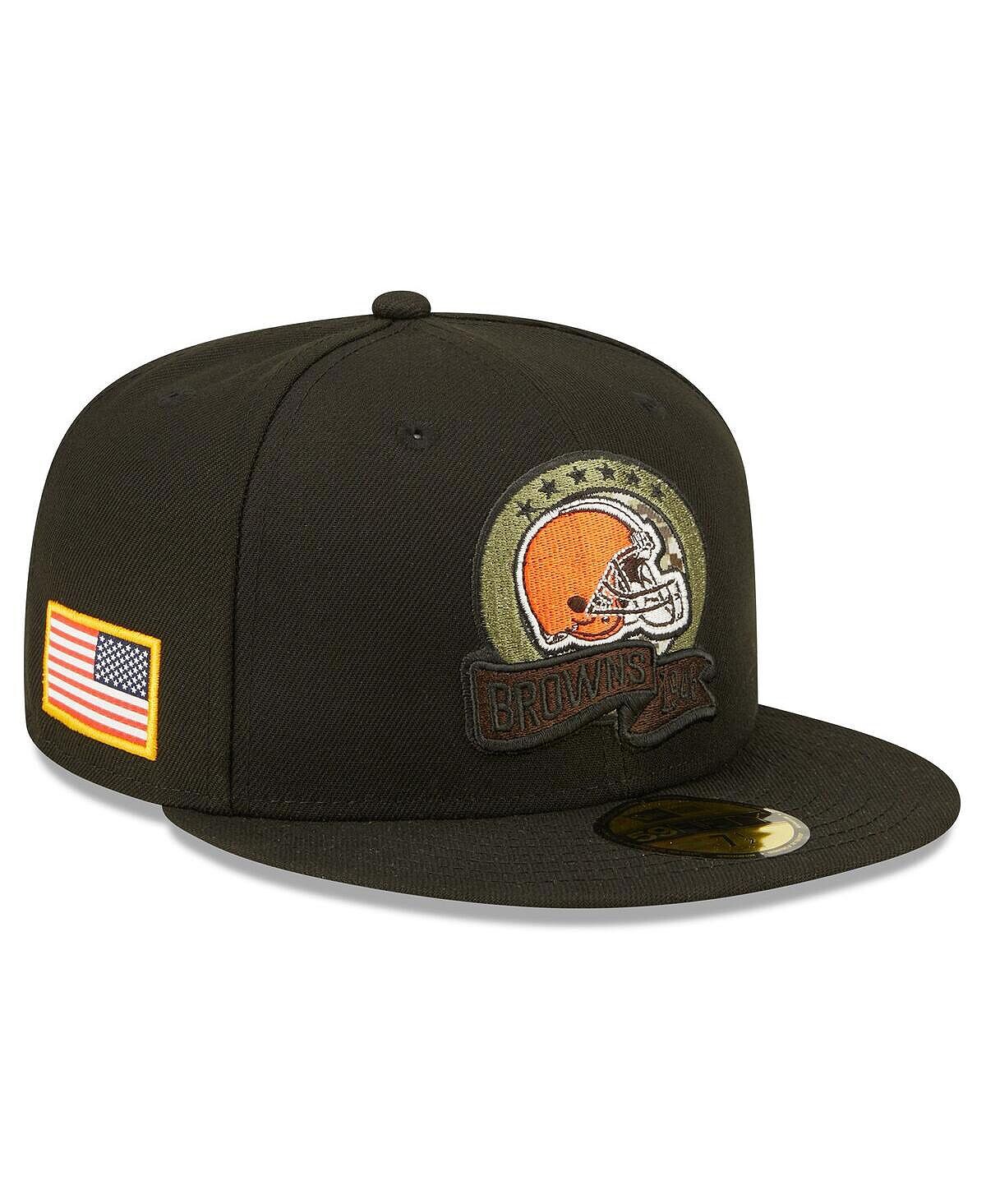 

Мужская черная приталенная шляпа Cleveland Browns 2022 Salute To Service 59FIFTY New Era