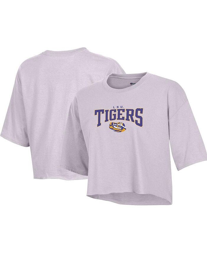 

Женская лавандовая укороченная футболка LSU Tigers Boyfriend Champion, фиолетовый