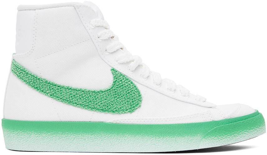 

Бело-зеленые кроссовки Nike Blazer Mid 77, Зеленый
