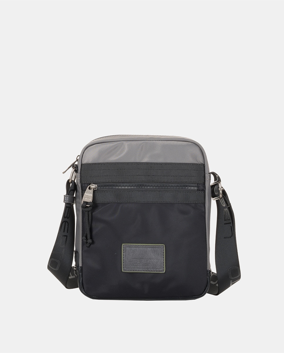 холщовая сумка леон с внутренним карманом черная Средняя черная сумка через плечо Liberto, черный