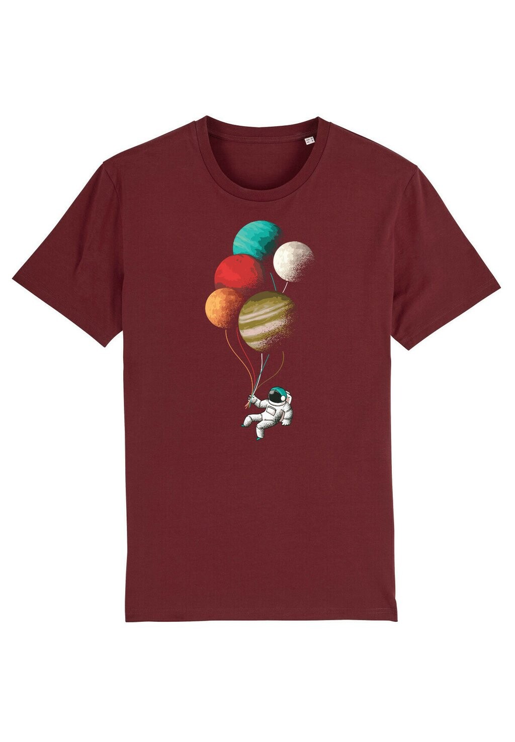 

Футболка с принтом BALLOON SPACEMAN Watapparel, цвет burgundy