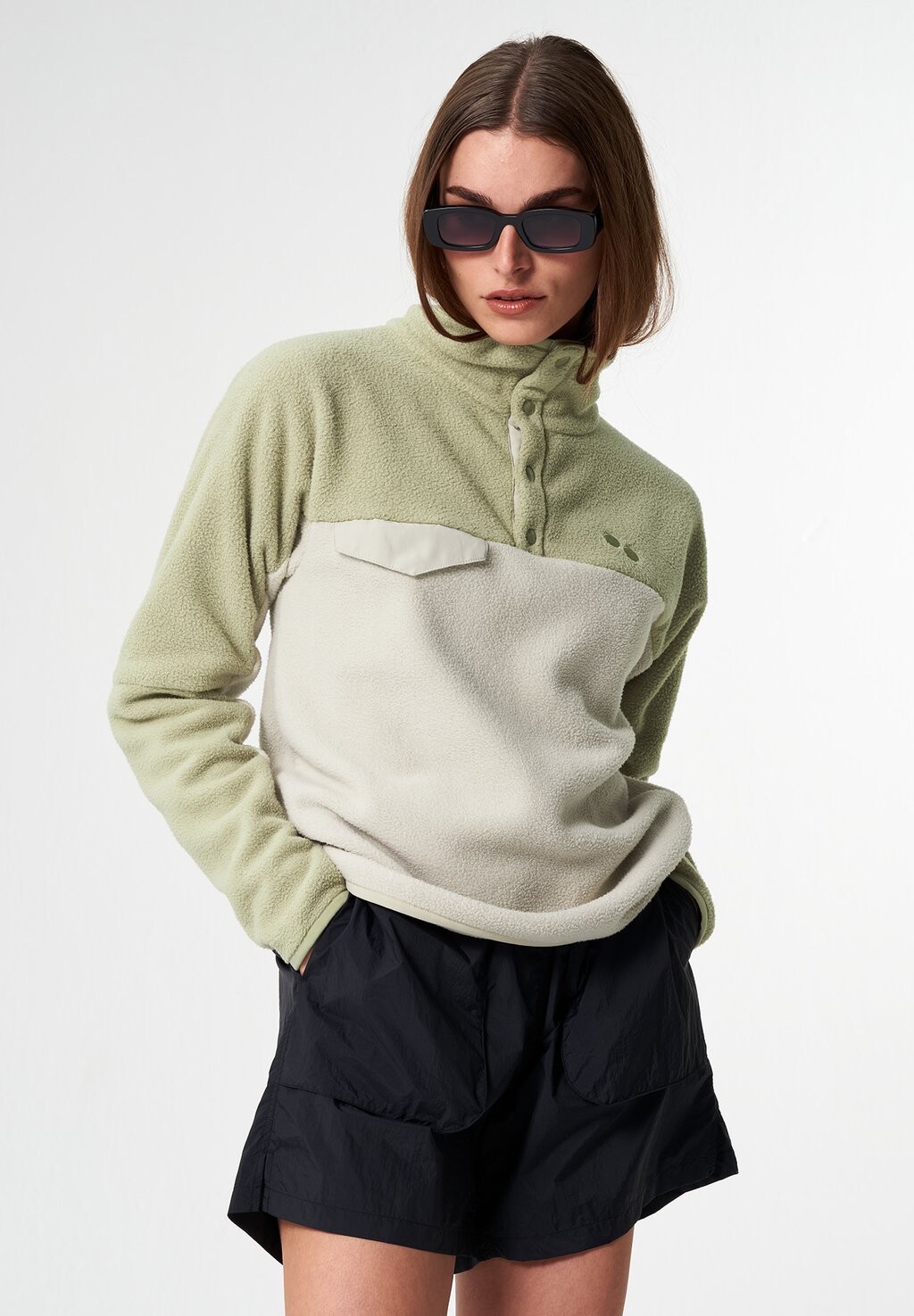 

Флисовый свитер pinqponq, цвет tune olive