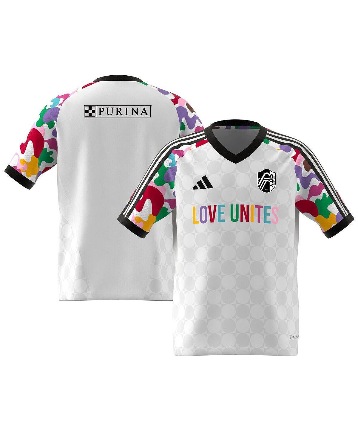 

Футболка перед матчем Big Boys White St. Louis City SC 2023 Pride adidas