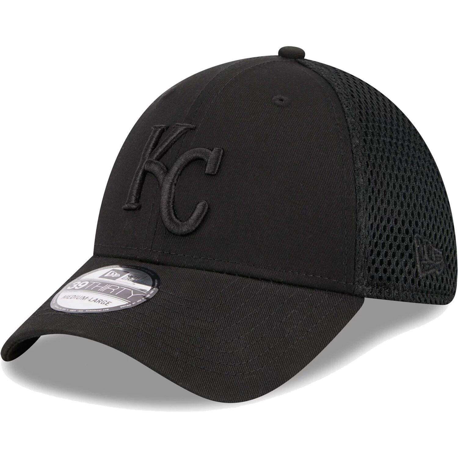 

Мужская гибкая кепка New Era Kansas City Royals Black-on-Black Neo 39THIRTY