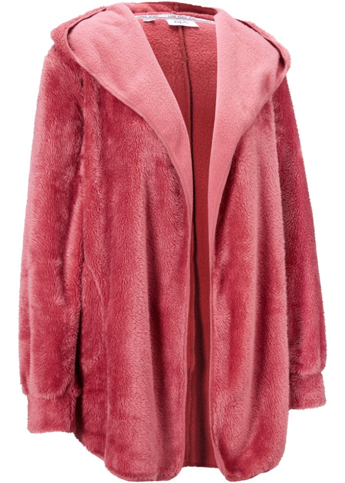 Уютная флисовая куртка Bpc Bonprix Collection, красный худи размер 40 42 красный