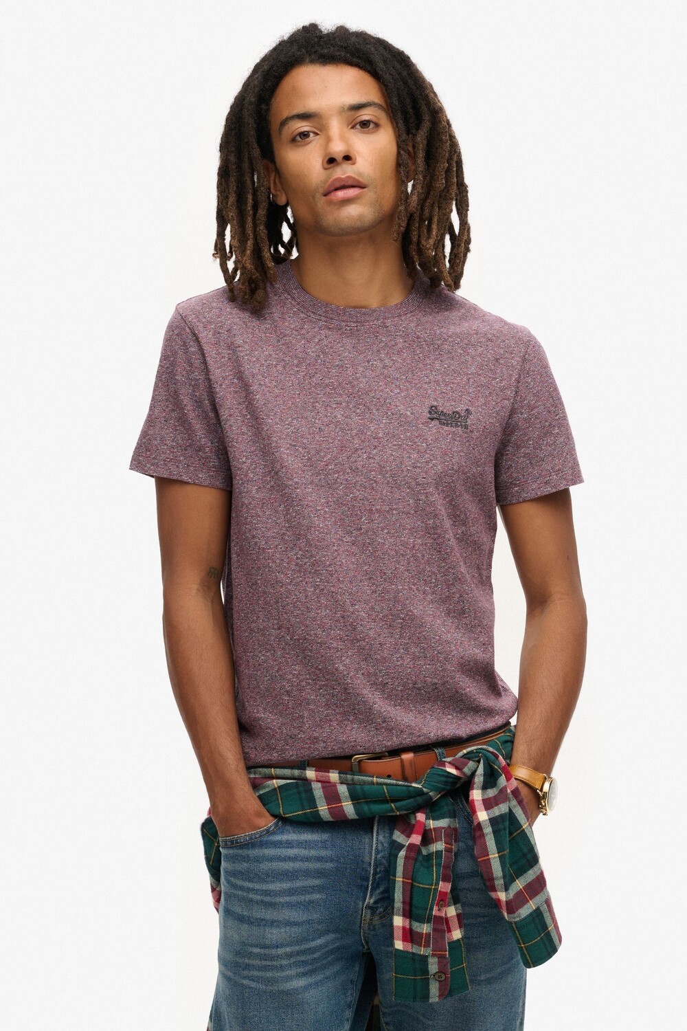 

Винтажная вышитая футболка Superdry, серый