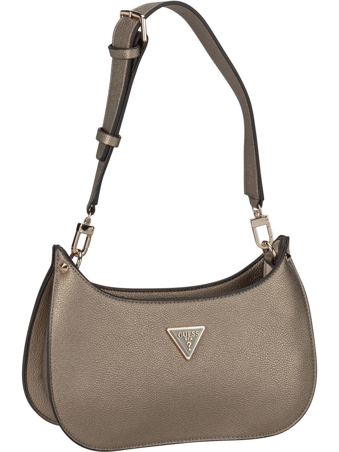 Сумка через плечо Guess Meridian Mini Top Zip Shoulder Bag, цвет Pewter сумка багет guess katey croc mini top zip голубой