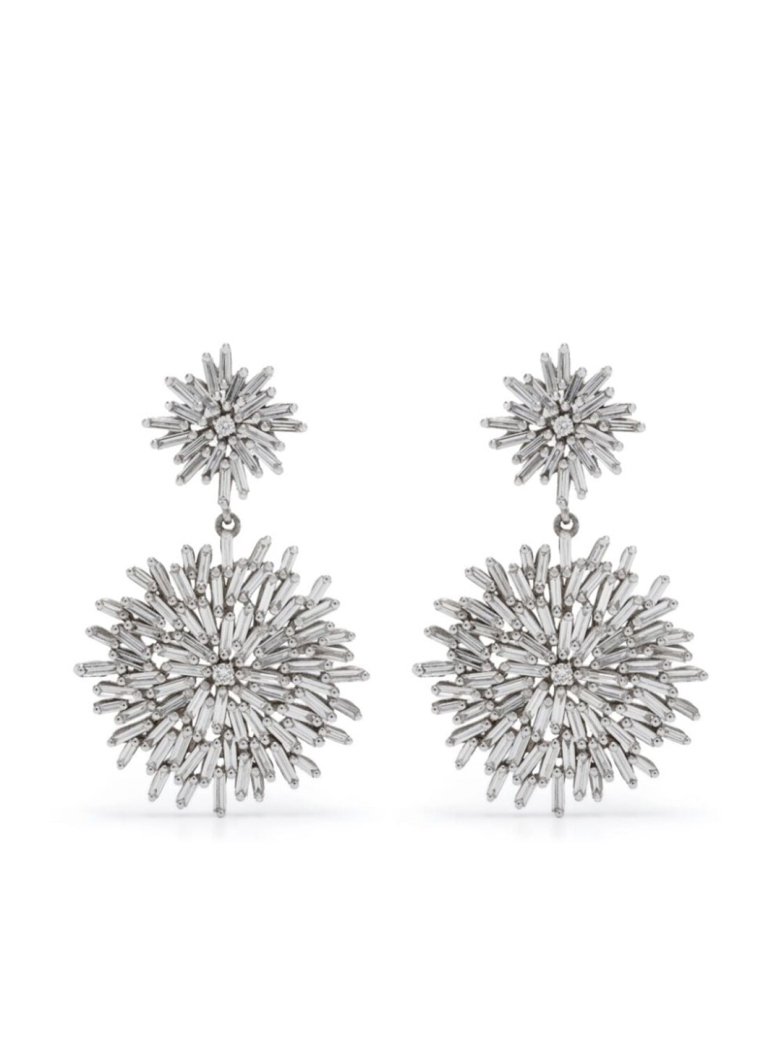 

Серьги из белого золота с бриллиантами Suzanne Kalan, серебряный