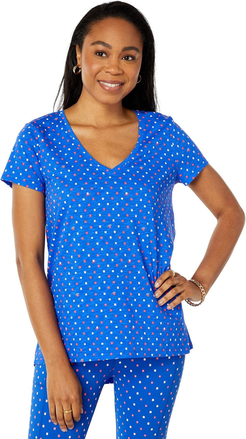 

Этта Топ Lilly Pulitzer, цвет Borealis Blue Lilly Squared