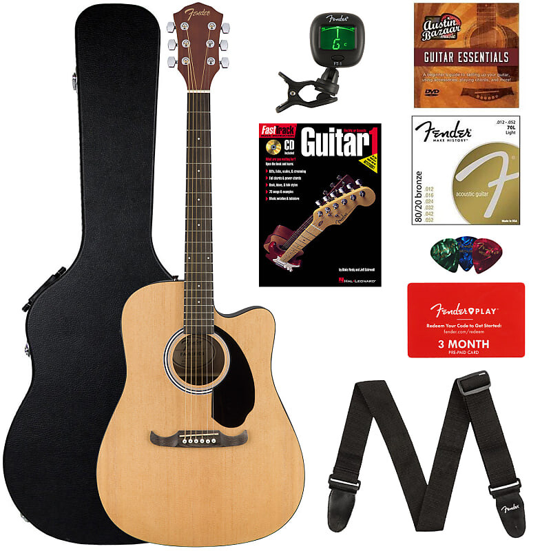 

Акустическая гитара Fender FA-125CE Dreadnought Cutaway Acoustic-Electric Guitar - Natural w/ Hard Case