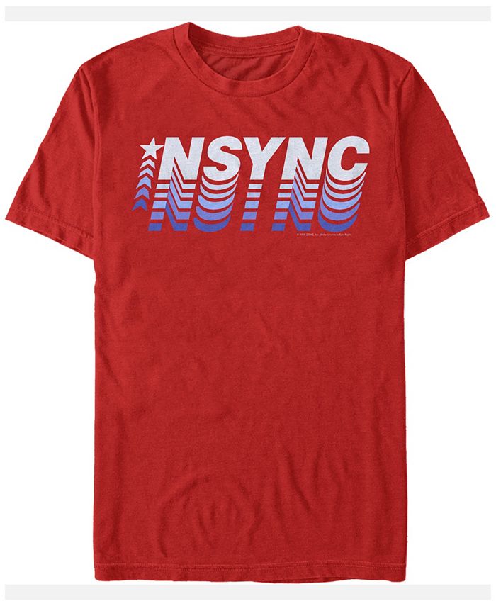 Мужская футболка N'Sync с короткими рукавами и логотипом Pop Star Gradient Fifth Sun, красный