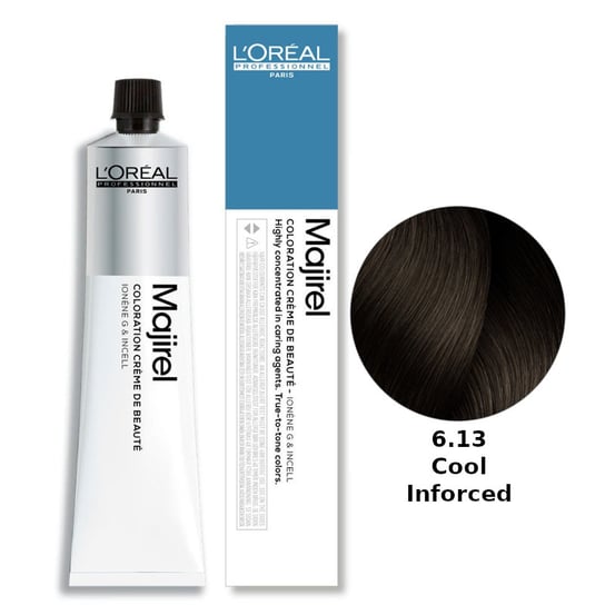 Стойкая краска для волос Охлаждающий цвет - цвет 6.13, 50 мл Loreal Majirel Cool Inforced, L&apos;Oréal Professionnel