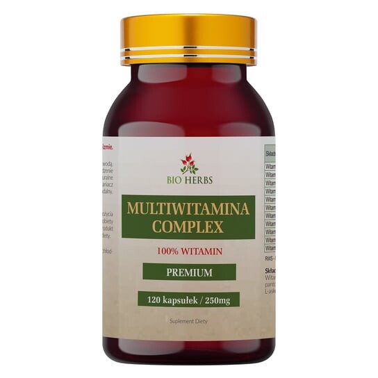 

Bio Herbs, Мультивитаминный комплекс, 100% витамины, 120 капсул.
