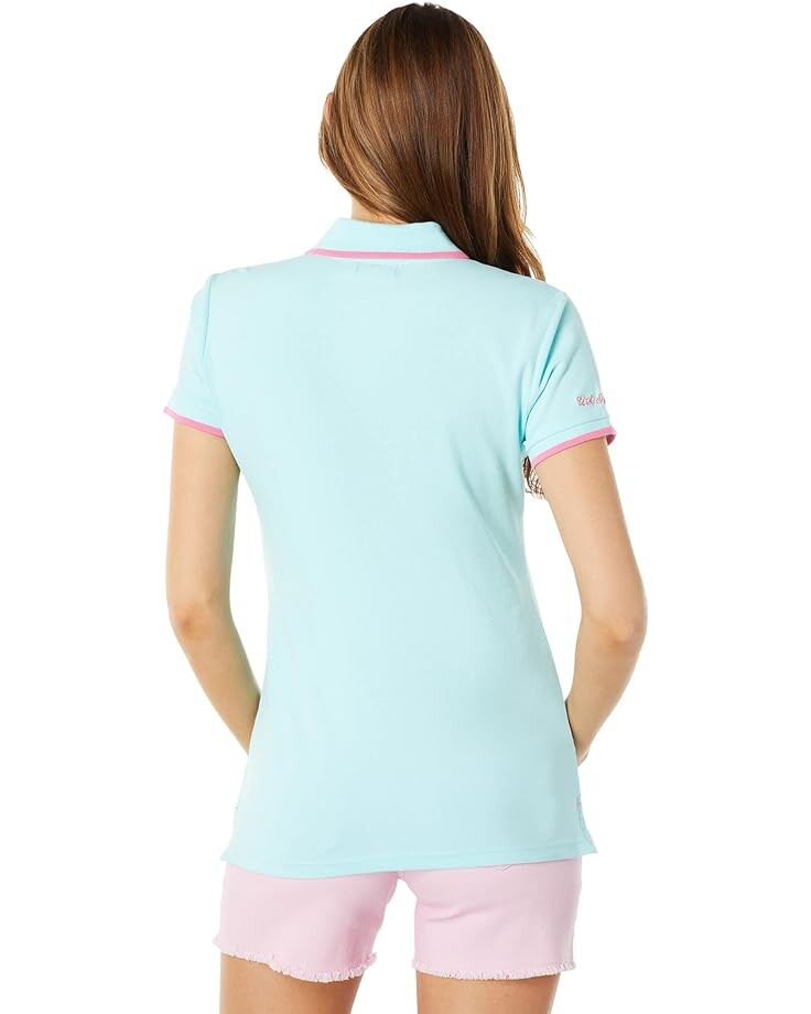 

Поло U.S. POLO ASSN. Classic Stretch Pique Polo Shirt, цвет Easy Turquoise