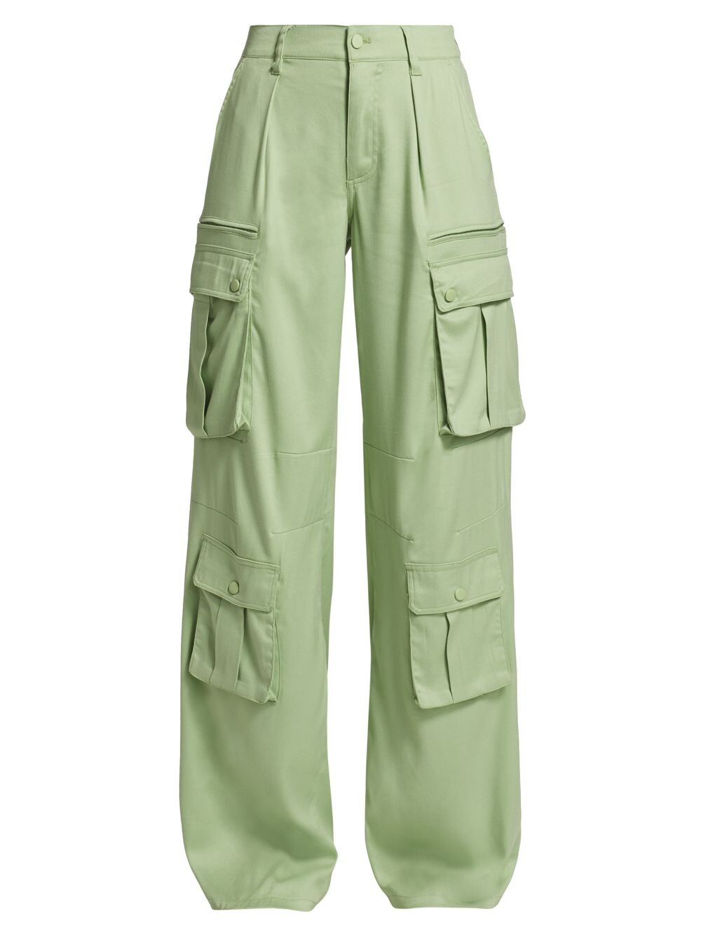 

Брюки-карго Joette из твила Alice + Olivia, зеленый