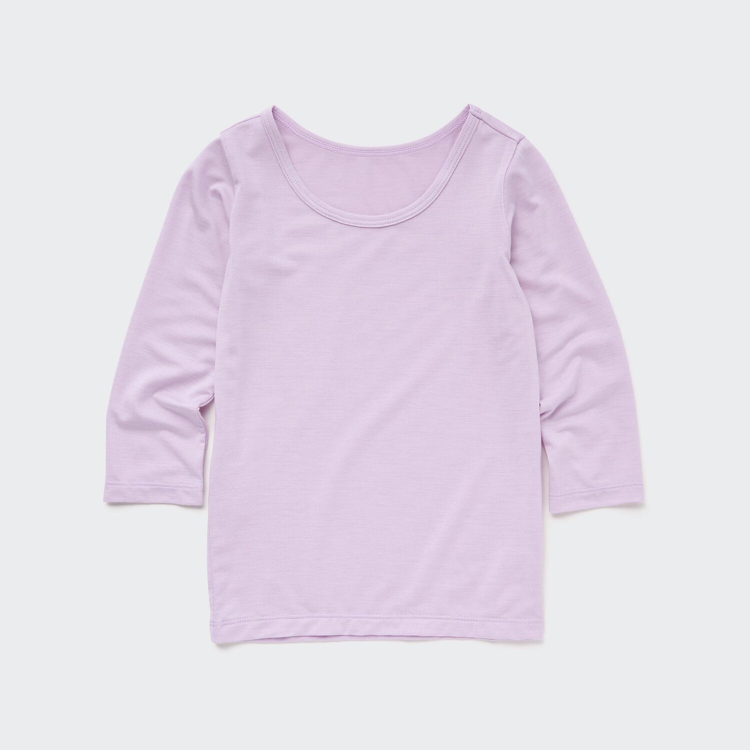 

Футболка UNIQLO Heattech с U-образным вырезом, фиолетовый