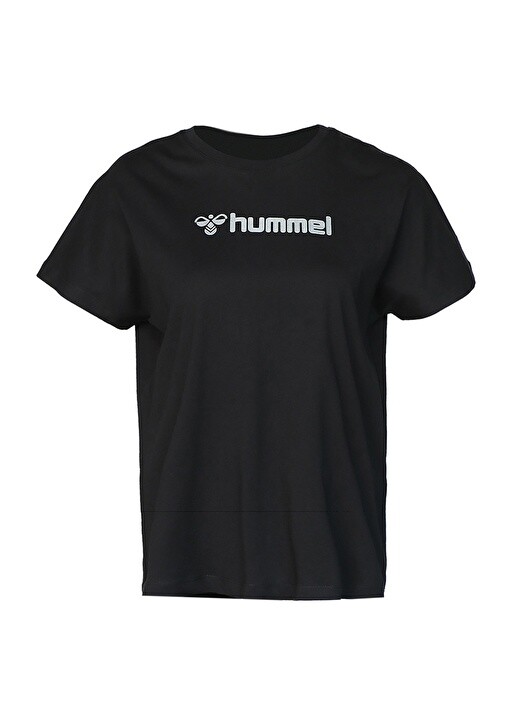 

Простая черная женская футболка с V-образным вырезом Hummel, Черный