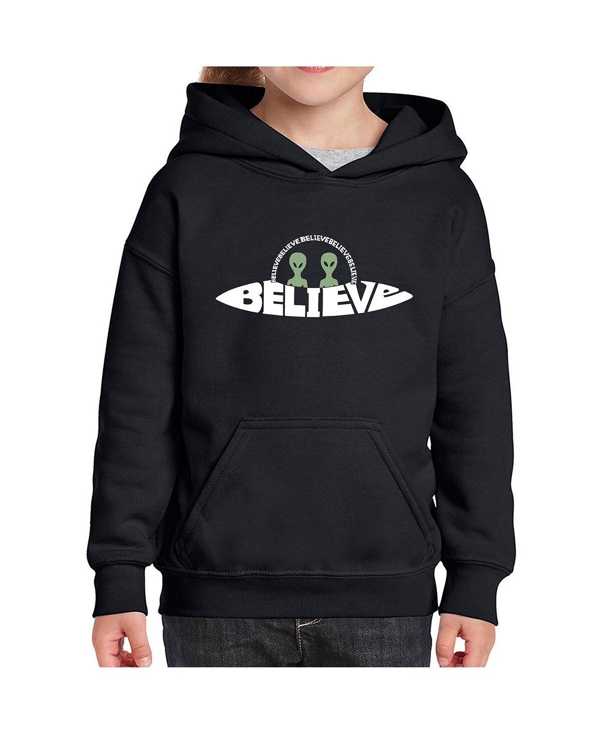 

Believe UFO — толстовка с капюшоном для девочек с надписью Word Art LA Pop Art