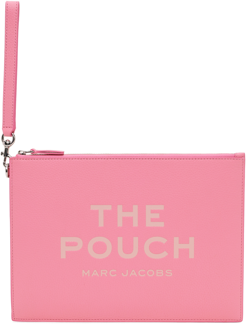 розовый кожаный клатч haute sequence розовый lanvin Розовый кожаный большой клатч Marc Jacobs